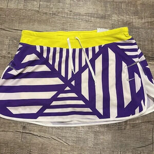 Nike - Athletic Lined Mini Skirt - Purple/White/Yellow - Size Medium - GUC